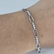 Pulsera forcet rodinada con cubics