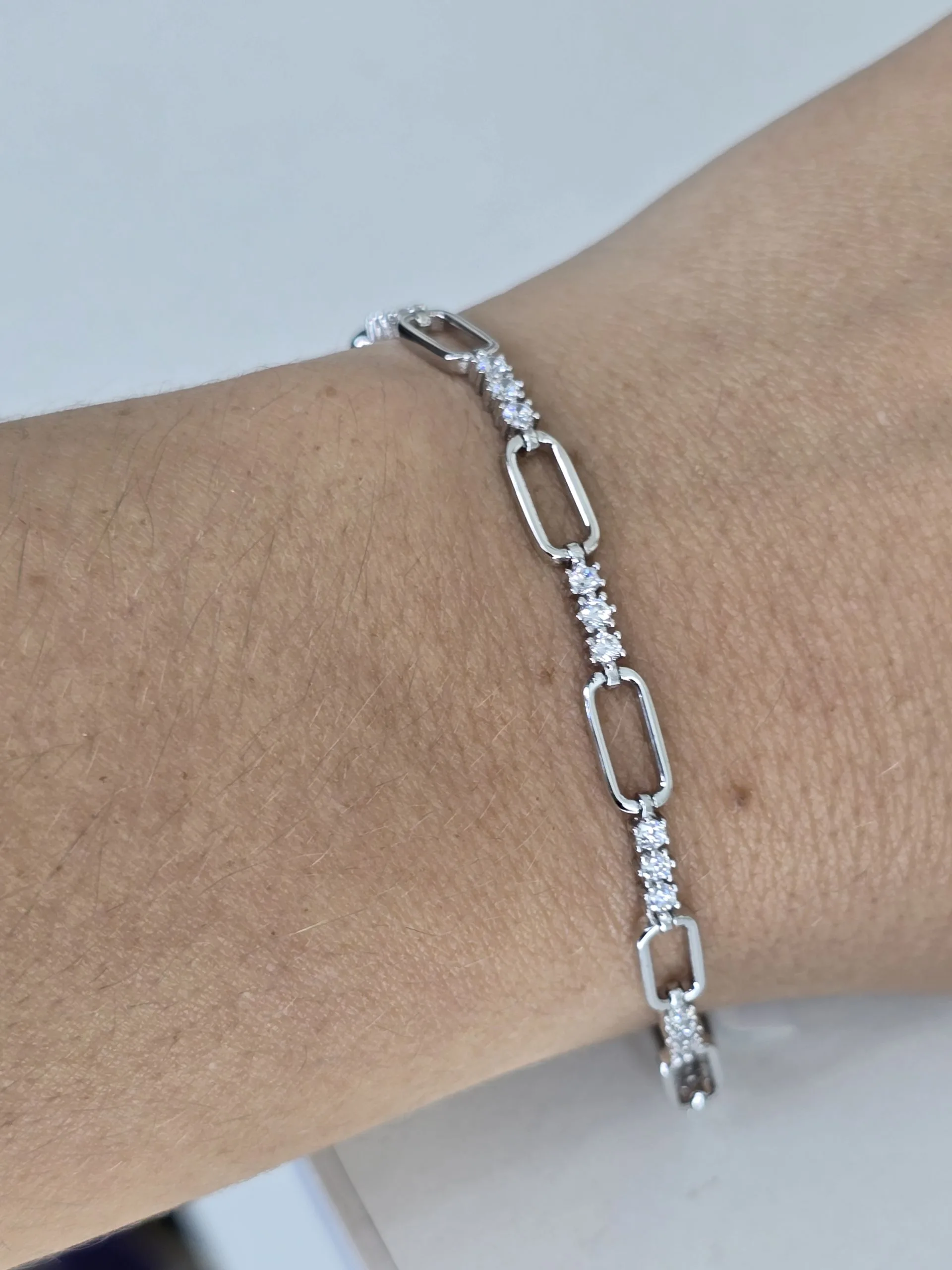 Pulsera forcet rodinada con cubics