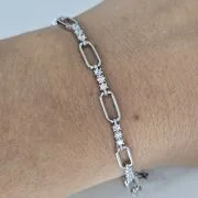 Pulsera forcet rodinada con cubics