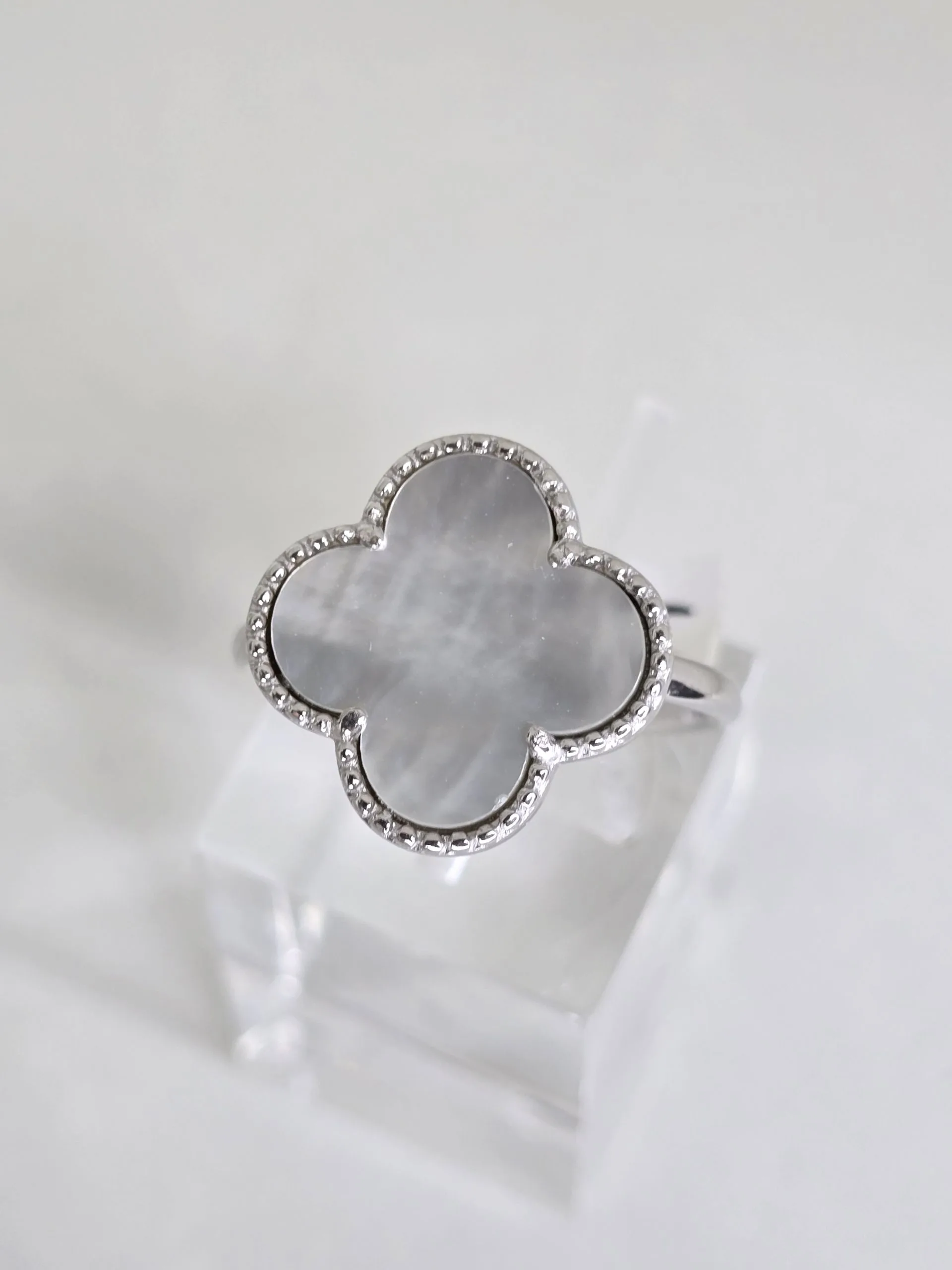 Anillo plata rodinada nacar bancliff
