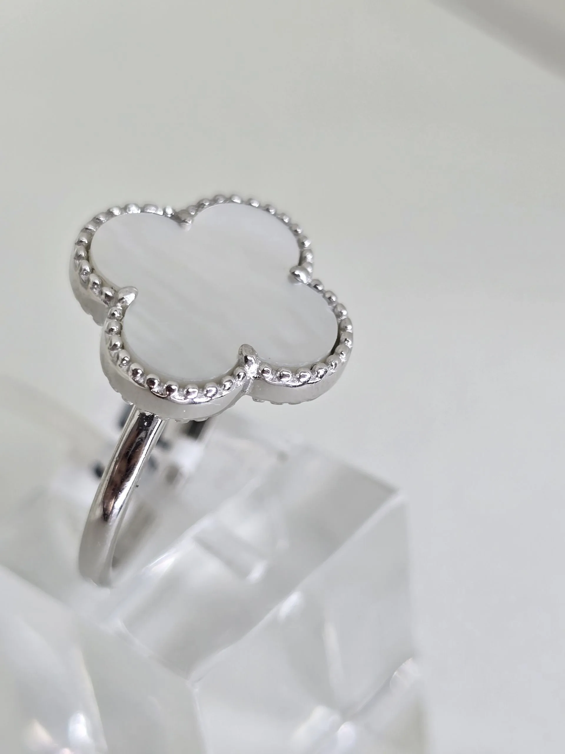 Anillo plata rodinada nacar bancliff