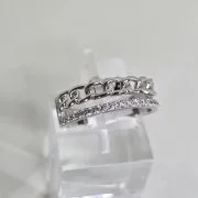 Anillo forcet &microcubics plata
