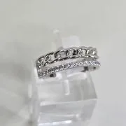 Anillo forcet &microcubics plata