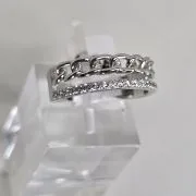 Anillo forcet &microcubics plata