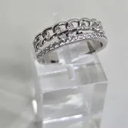 Anillo forcet &microcubics plata