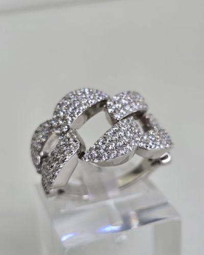 Anillo eslabones anchos microcubic