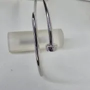Esclava abierta clavo plata rodinada