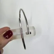 Esclava abierta clavo plata rodinada