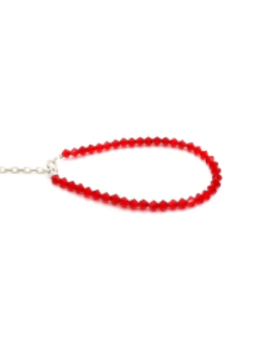 Pulsera de cristales roja