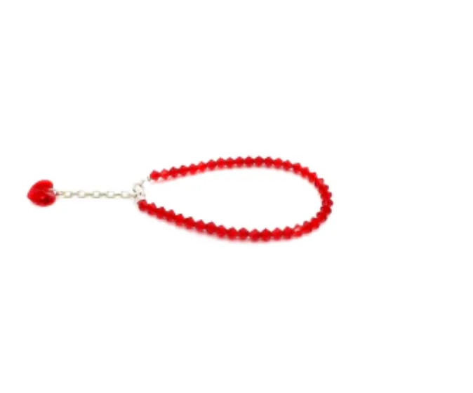 Pulsera de cristales roja