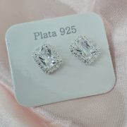 aros pasantes rectangulares plata