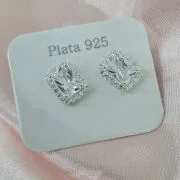 aros pasantes rectangulares plata
