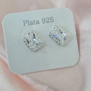 aros pasantes rectangulares plata