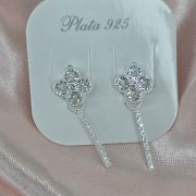 Aros alargados pasantes de flores