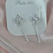 Aros alargados pasantes de flores