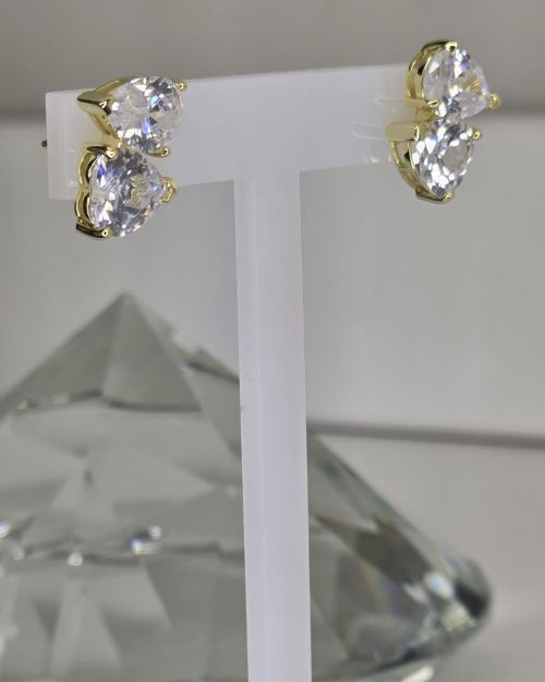 Aros pasantes GOLD corazon gota