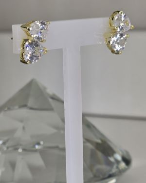 Aros pasantes GOLD corazon gota