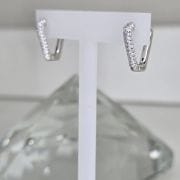 Argollas geometricas rodinadas plata