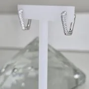 Argollas geometricas rodinadas plata