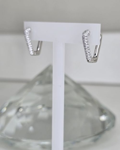 Argollas geometricas rodinadas plata
