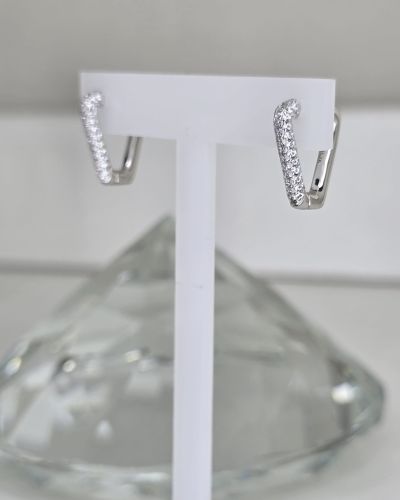 Argollas geometricas rodinadas plata