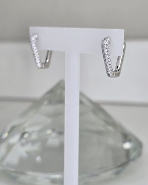 Argollas geometricas rodinadas plata