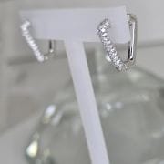 Argollas geometricas rodinadas plata