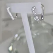 Argollas geometricas rodinadas plata