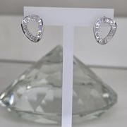 Aros calados pasantes plata rodinada cubics