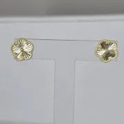 Aros pasantes dorados van cleef
