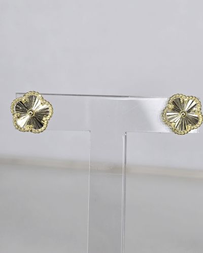Aros pasantes dorados van cleef