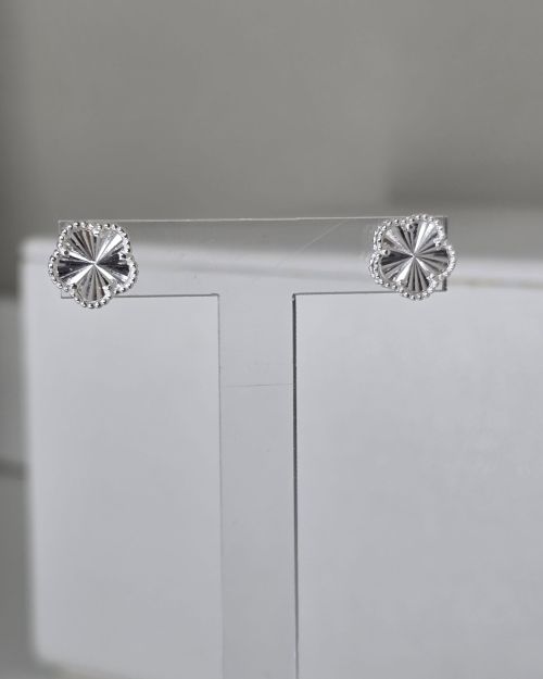 Aros van cleef pasantes plata