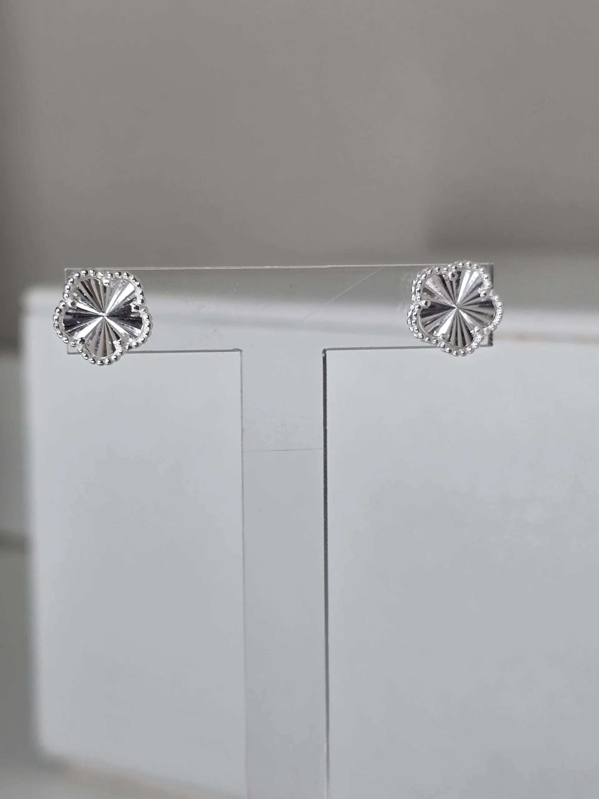 Aros van cleef pasantes plata