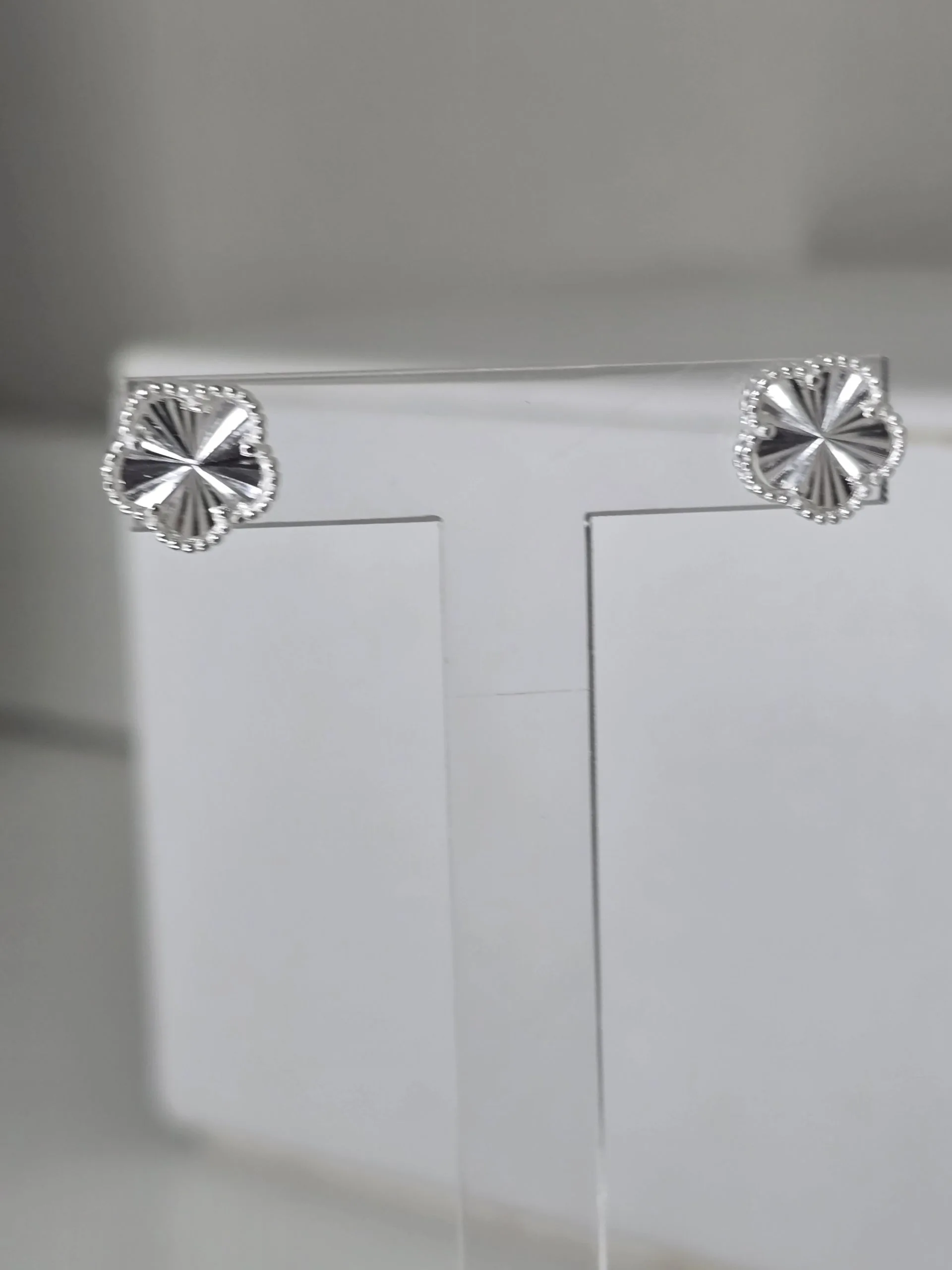 Aros van cleef pasantes plata