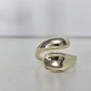 Anillo de plata con baño GOLD regulable abierto ajustable