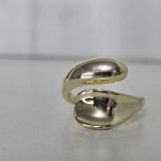 Anillo de plata con baño GOLD regulable abierto ajustable