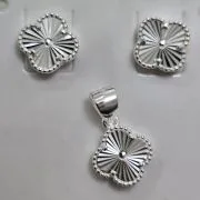 Conjunto estilo van cleef de plata dije más aros