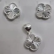 Conjunto estilo van cleef de plata dije más aros