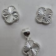 Conjunto estilo van cleef de plata dije más aros
