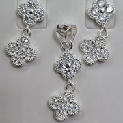 Conjunto de Flores colgantes aros más dije en juego