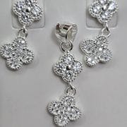 Conjunto de Flores colgantes aros más dije en juego