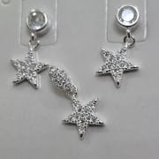 Conjunto punto luz estrellas aros más dije
