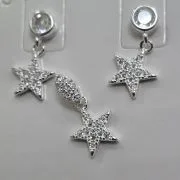 Conjunto punto luz estrellas aros más dije