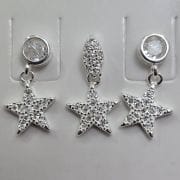 Conjunto punto luz estrellas aros más dije