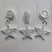 Conjunto punto luz estrellas aros más dije