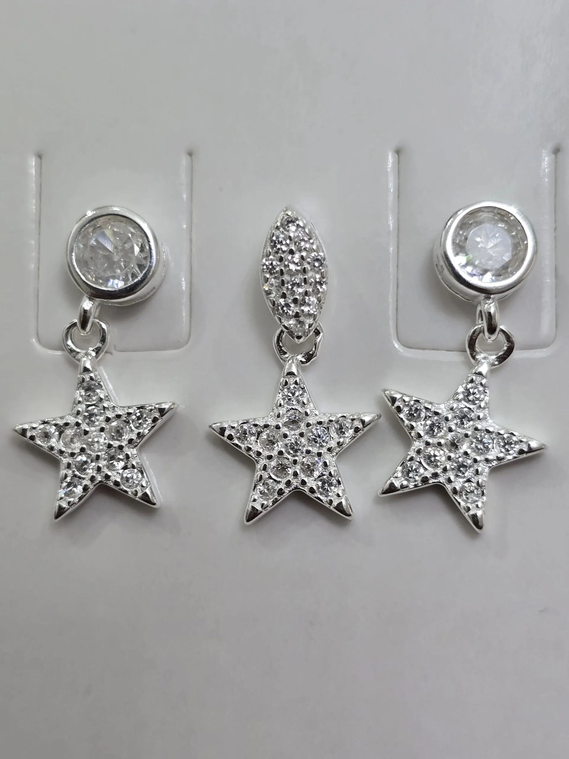 Conjunto punto luz estrellas aros más dije