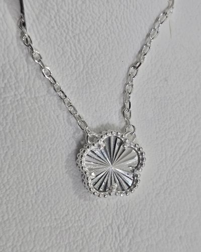Gargantilla estilo van cleef de plata – cadena y dije
