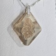 Cadena más dije cristal swarovski gold calado brillo