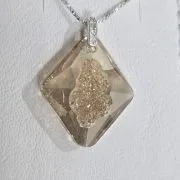 Cadena más dije cristal swarovski gold calado brillo