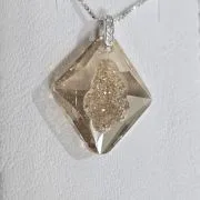 Cadena más dije cristal swarovski gold calado brillo